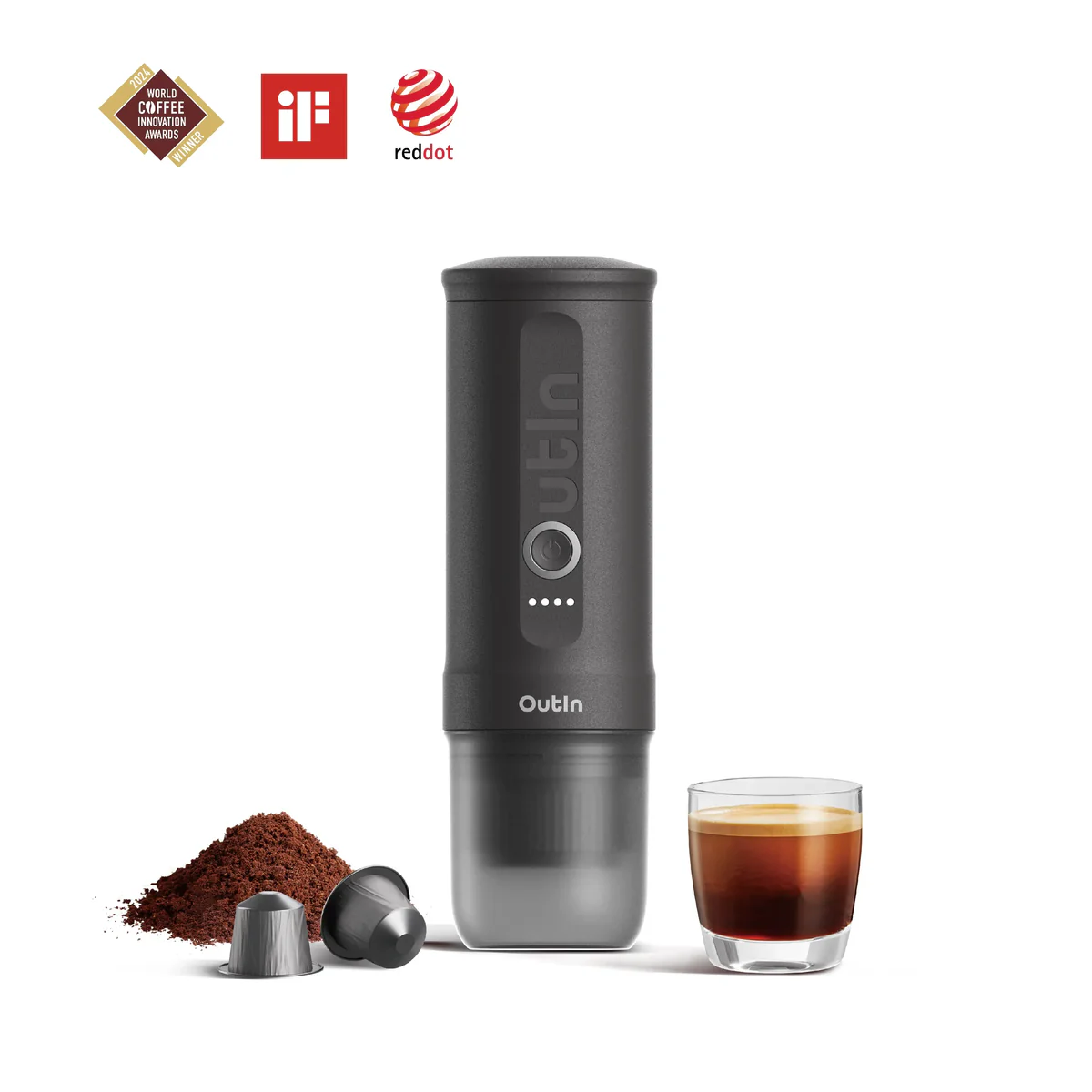 OUTIN NANO PORTABLE ELECTRIC ESPRESSO MACHINE - SPACE GREY